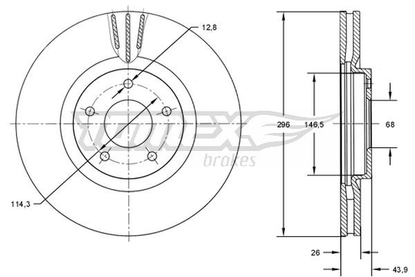 TOMEX Brakes Bremsscheibe